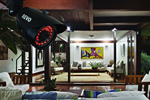 REVO America R165D4GB4GM21-2T 16 Channel 2TB 960H DVR Surveillance System with 8 700TVL 100-Feet Night Vision Cameras and 21.5-Inch Monitor (Black)