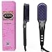 ACEVIVI 2 in 1 Ionic Hair Straightening Brush, Ceramic Heating Straightening Irons Brush with MCH heating technology and Auto Temperature Lock, Anti-scald Patented Design Black