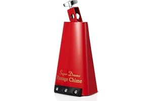 TENTOTEN Cowbell for Drum Set, 8.5 Inch Standard Cowbell Instrument, Latin Percussion Instrument Suitable for Funk, Latin, Rock, Fusio, Hip-hop & Country Music, Red