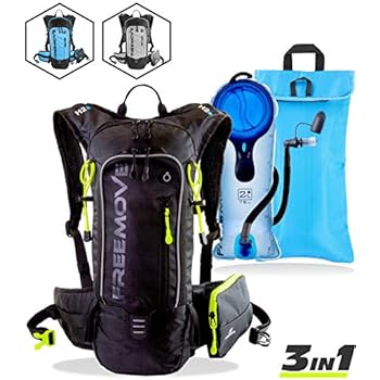 Freemove Hydration Pack Backpack With 2l Water Bladder Cooler Bag Or Single Camel Backpack Or External Pocket Lightweight Fully Adjustable