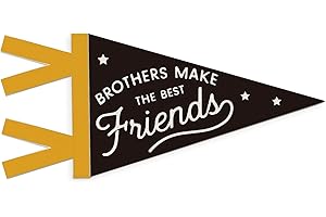 SJDFCSA Boys Room Decor, Brothers Make the Best Friends Wall Hanging Pennant Flag Banner, Trendy Black Wall Decorations for Kids Boys Toddler Nursery Room Bedroom Playroom Decor