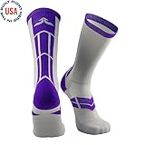 Epivive Velocity Grey & Purple Football, Basketball, Lacrosse Socks (Small)