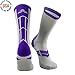 Epivive Velocity Grey & Purple Football, Basketball, Lacrosse Socks (Small)