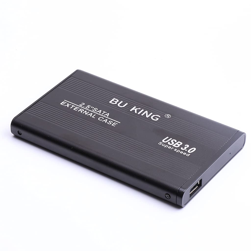 BU KING Mirco USB 3.0 Hard Drive Enclosure External 120GB Mobile Hard Drive Enclosure Aluminum Alloy Enclosure Box-Black