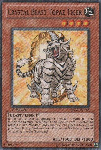 Yu-Gi-Oh! - Crystal Beast Topaz Tiger (LCGX-EN158) - Legendary Collection 2 - 1st Edition - Common