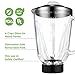 Aicok Professional Blender with Glass for Shakes and Smoothies Food Processor Combo, 10-Speed 50oz Smoothie Blender Maker, Glass Jar Blender, Ice Crush Blenders, 6-Cup Chopper Mixing, Dessert