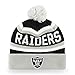 OTS NFL Oakland Raiders Men's Jasper Cuff Knit Cap with Pom, Team Color, One Size