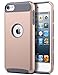 ULAK iPod Touch 6 Case,iPod 6 Case,iPod Touch 5 Case, Dual Layer Slim Protective Hybrid iPod Touch Case Hard PC Cover for Apple iPod Touch 5 6th Generation(Rose Gold + Grey)