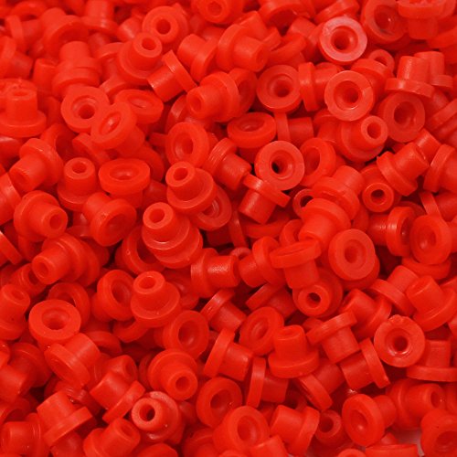 ITATOO 200pcs Soft Tattoo Grommets Rubber Tattoo Nipples for Tattoo Needles N201087 (Red)