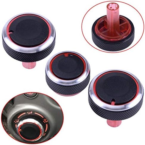 Mini Mexx 3pcs Car Air Condition A/C Heater Climate Dash Control Switch Knobs for Nissan Cube Versa Note Micra Almera 2016 2017