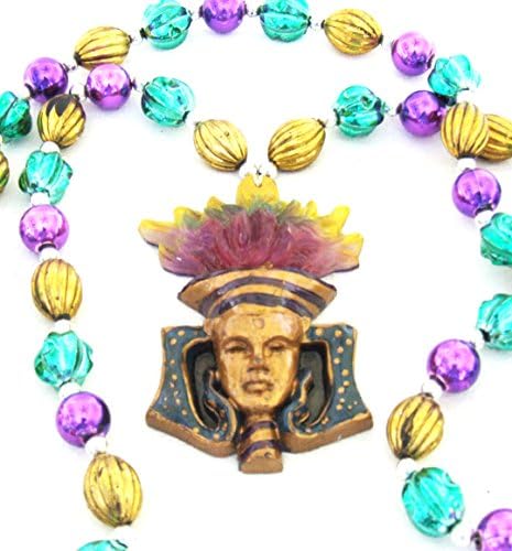 Tribal Totem Tiki Torch Luau Mardi Gras Bead Necklace Spring Break Cajun Carnival Festival New Orleans