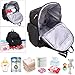 Diaper Bag Backpack Baby Changing Pad Lightweight Large Nappy Travel Backpack Premium Oxford with Stroller Straps for Both Mom & Dad Black