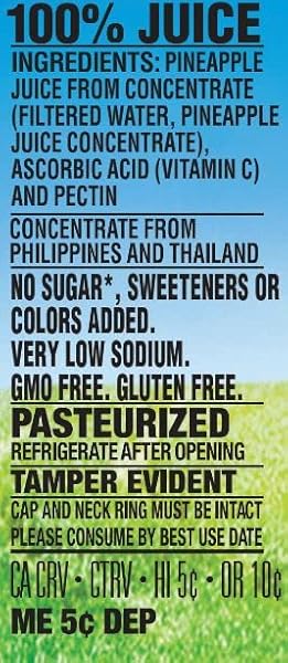LANGERS 100% PINEAPPLE JUICE, 10 FL OZ (PACK OF 12)