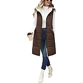 Jyanl Womens Long Fleece Vest Sleeveless Zip Vest Sherpa Quilted Jacket Trendy Warm Fall Winter Coat Outerwear 2025