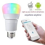 LAKES WiFi Smart LED Bulb, Dimmable Multicolor Light, E26 Base, 7W (60W Incandescent Equivalent), Works with Alexa, Google Home Assistant, 1-Pack