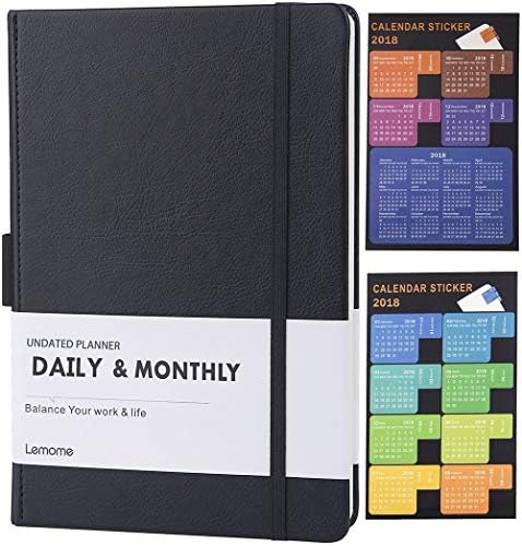 Calendar 2019 Planner - Best Weekly Planner with Stickers, Undated Agenda