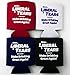 Republican Supporting Liberal Tears Drink Insulators 4 Pack in Black, Red, White, and Blue. Perfect American Patriotic Gift for Dad, Husband and Conservatives. Collapsible Coolers for 12oz - 16oz cans