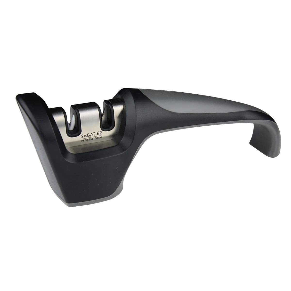 Professional Two Stage Knife Sharpener - Sabatier, Easy to Use Sabatier Two Stage Sharpener, Ceramic for Honing, Tungsten Carbide for Re-Edging. 10 Year Guarantee.