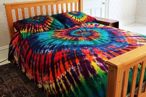 Extreme Rainbow Tie-Dye - 100% Cotton Duvet Cover Set by Brightside - Twin XL