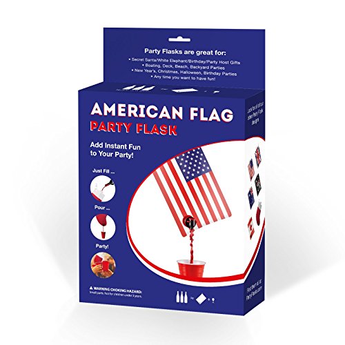 American Flag Flask for Liquor, Wine, Drinks: Beverage Dispenser Holds 2 Liters for Summer, July 4, Sports Tailgating, Birthday, Graduation, Cruises, Boating, BBQ Parties, by Party Flasks Home & Kitchen, Kitchen & Dining, Dining & Entertaining, Bar Tools & Glasses, Flasks
