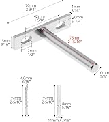 QWORK 4 Pcs Floating Shelf Brackets 3 Inch 75mm Heavy Duty Hidden Mounting view 6