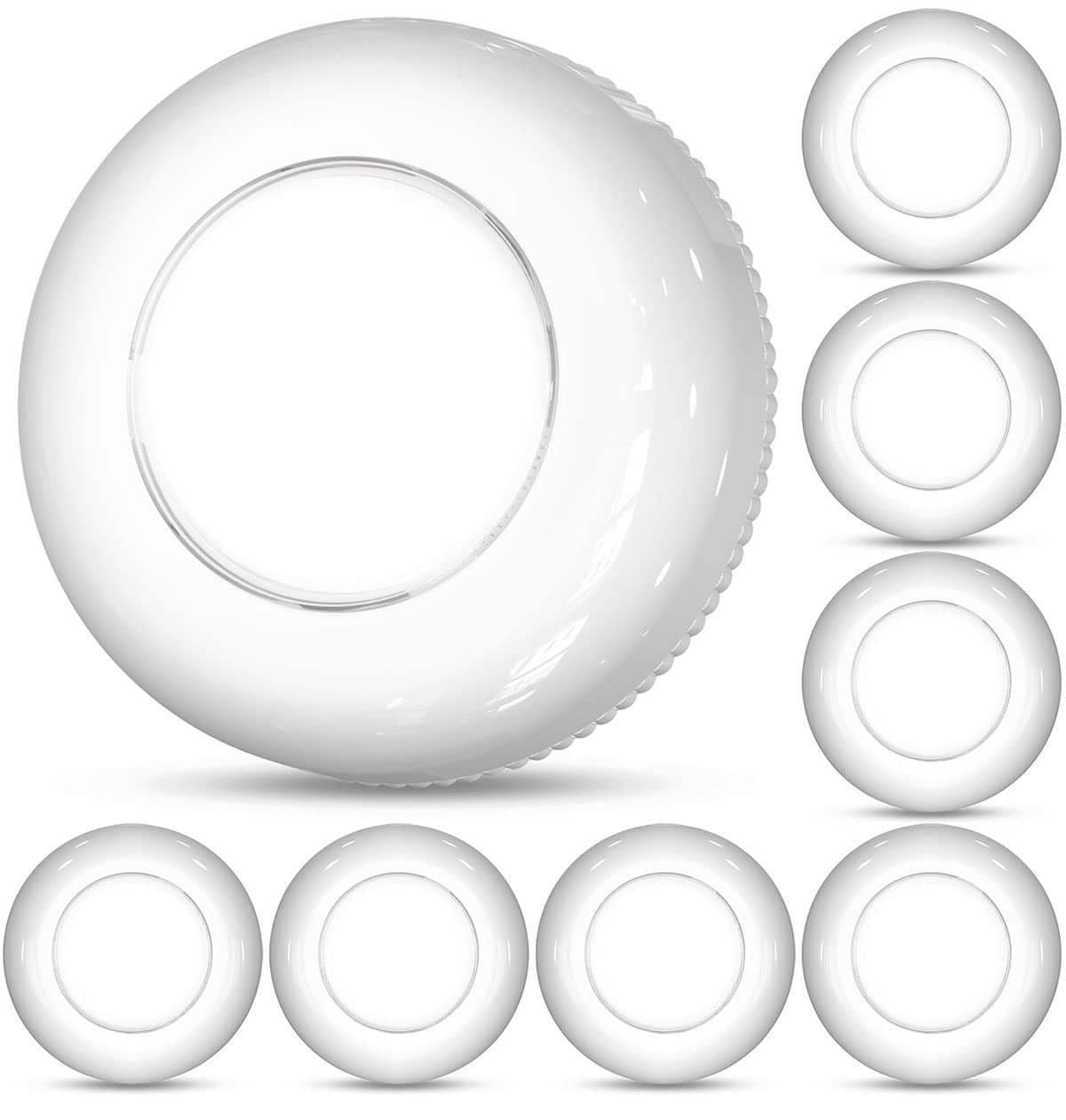 Photo 1 of UNISAME LED Puck Lights, Tap Light Battery Operated Push Button Light Stick Up Lights Under Cabinet Lighting Wireless Lights for Kitchen Counter Cabinet, Closet, Shed, RV, Attic, Shelf, 8 Pack