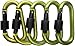 Carabiner Clip 5 Aluminum D-Ring Carabiners Screw Locking Keychain Strong Light