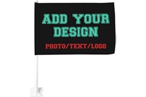 Custom Car Flags with logo Photo Text Personalized Car Flag Decor Custom Design Flag for Car Decoration Patriotic Tourism Spo