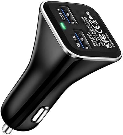Amazon.com: Car Charger Quick Charge 3.0 48W 6A Dual QC3.0 USB Fast Car