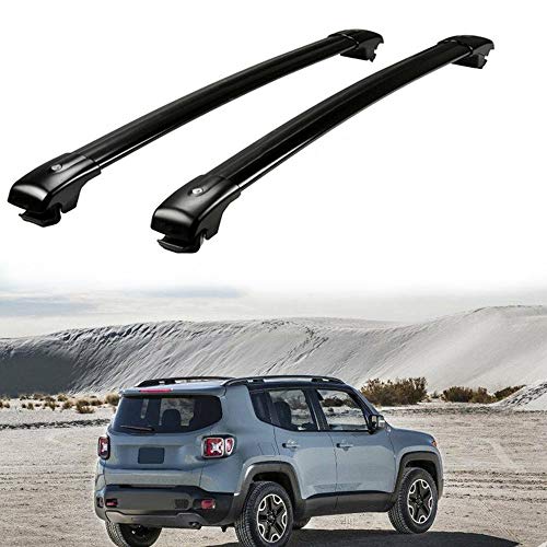 MotorFansClub Roof Rack Cross Bars for Jeep Renegade 2015 2016 2017 2018, Aluminum Luggage Rack Crossbars Cargo Rooftop Bag Carrier for Carrying Bike Kayak Canoe - Thumbnail 6