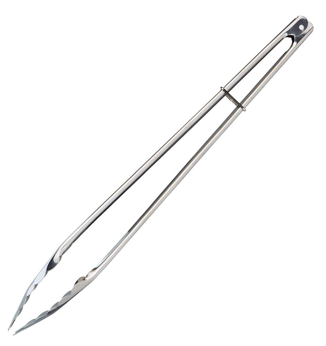 KitchenCraft Large Stainless Steel Food Tongs, 4 cm (15.5"), Silver