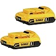 DEWALT 20V MAX Battery, Compact 2.0Ah Double Pack (DCB203-2)