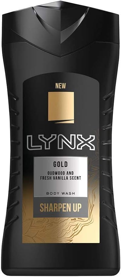 Lynx Gold Body Wash Shower Gel 6x250ml Oudwood Vanilla For Men Women