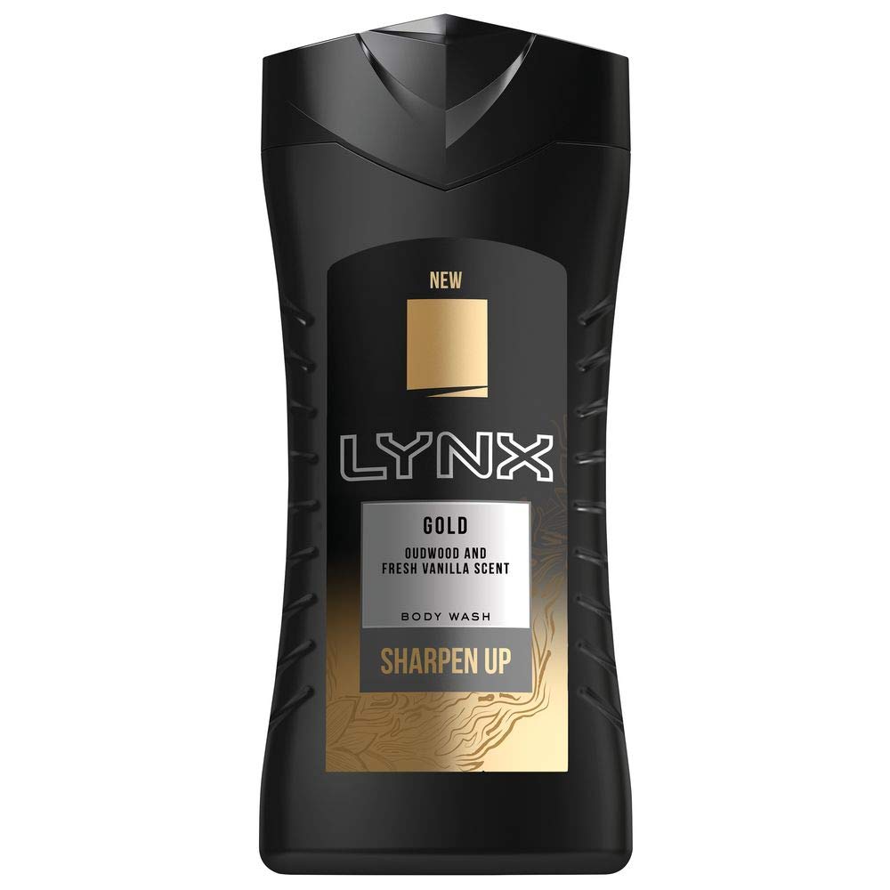 Lynx Gold Body Wash And Shower Gel For Men And Women, Long Lasting Fresh Oudwood And Vanilla Fragrance, Dermatologically Tested, Bulk Pack (6 x 250ml)