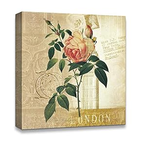 Canvas Wall Art Famous Building Birds/Flowers Pop-up Painting Artwork for Home Prints Framed - 12x12 inches