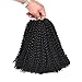 10Inch Marelybob Kinky Curly Crochet Braids Twist Hair 24Strands Afro Curly Weave Braiding Hair Synthetic Hair Extensions (10inch, 1B)