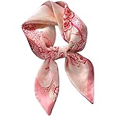 Ryrongyao Silk-like scarf 27.5" lightweight square silk scarf for men and women Neckerchief Digital Printed Headscarf
