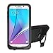 VEGO Note 5 Waterproof Case, IP68 Fully Sealed Waterproof, Snowproof and Dustproof, Rugged Shockproof Protective Phone Case Cover with Kickstand for Samsung Galaxy Note 5 (Black)