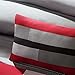 Mi Zone Cozy Comforter Set Geometric Stripes Vibrant Color Design All Season Bedding Matching Shams, Decorative Pillow, Full/Queen, Red/Grey, 4 Piece