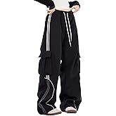 BeRamg Cargo Sweatpants for Men Women High Waisted Straight Leg Baggy Sweatpants Hip Hop Track Pants Casual Trousers