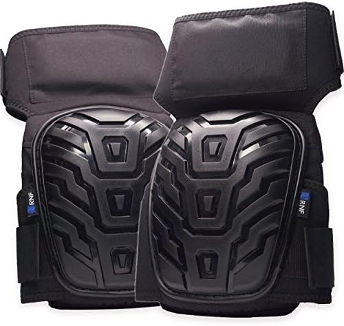 RNF Supply Professional Knee Pads for Work - Velcro Strap Design Prevents Slipping - Comfy Gel Core Prevents Knee Pain + FREE Bonus Extension Straps - By