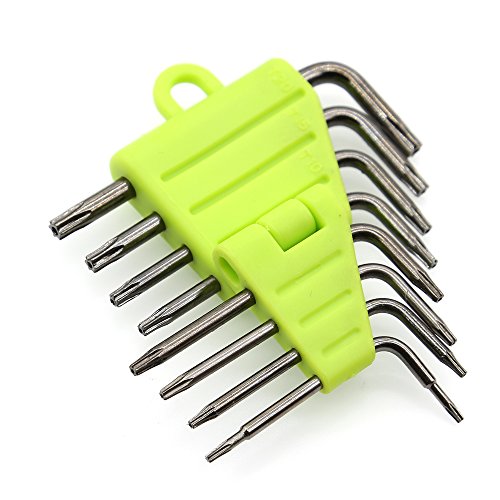 Kingsdun Small Torx Screwdriver Set with T5 T6 T7 T8 T9 T10 T15 T20 Security Driver Bits for Macbook/Xbox one/Xbox/Controller/PS3/PS4/HDD/Computer Repair