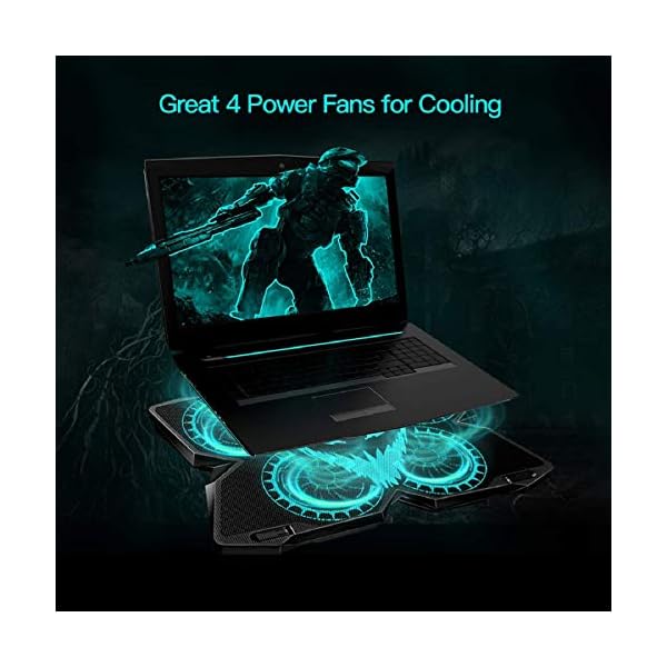 Laptop-Cooling-Pad-Gaming-Laptop-Cooler-Stand-with-4-Silent-Big-Fans-for-Notebook-Stable-cooler-for-laptop-2-USB-Powered-Fan-Compatible-up-to12-17-Control-Fan-Speed-for-PC-2021-New-Version LIANGSTAR Laptop Cooler, Laptop Cooling Pad with 4 Silent Big Fans at 1400RPM, Laptop Stand with Built-in Cable…