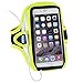 Tune Belt AB91RY Reflective Running Armband for iPhone 16/15/14/13/12, Galaxy S24/S23 – Day Glow Yellow, Sweat-Resistant, Adjustable High-Visibility Phone Holder for Nighttime Safety and Low Light