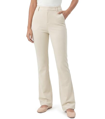 tall women's dress pants 34 inseam for Women length coverage Zedker Women's Medium Pants Straight