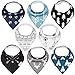 Baby Bandana Drool Bibs for Teething Newborns and Toddlers (8 Pack), Unisex Dribble Scarf for Boys & Girls, Organic Cotton and Waterproof Polyester Back, Ultra Absorbent and Hypoallergenic by Kiidbe