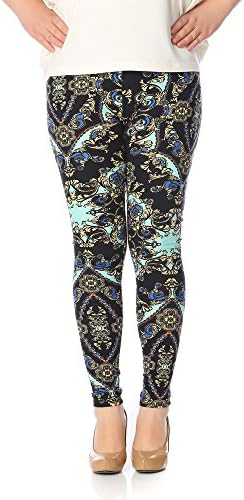 FATEMOONS Women's Printed Brushed Leggings (Free Size (23"-28"Waist), color5)