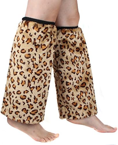 Faux Fur Leg Warmer,Warm Fuzzy Leg Warmer Boot Cuff Cover for Party Costumes