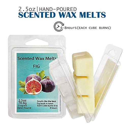YIH Set of 8 Assorted Wax Cubes/Melts/Tarts - 2.5 oz Each.Lemon, Fig, Lavender, Spring Fresh,Rose ï¼ŒJasmineï¼ŒVanillaï¼ŒBergamot. Ideal Gift