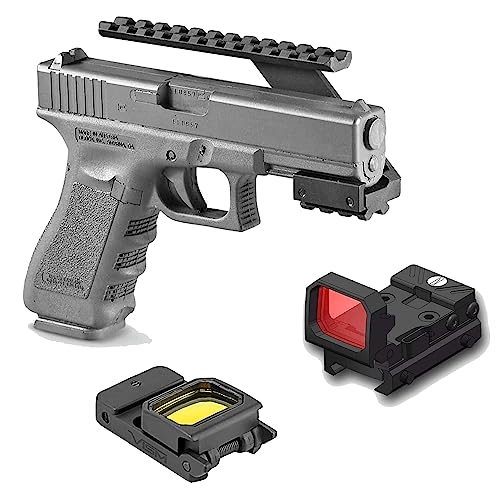 Comobo of 2 Tactical Micro Compact Red Dot Open Reflex Sight with Pistol Rifle Shotgun